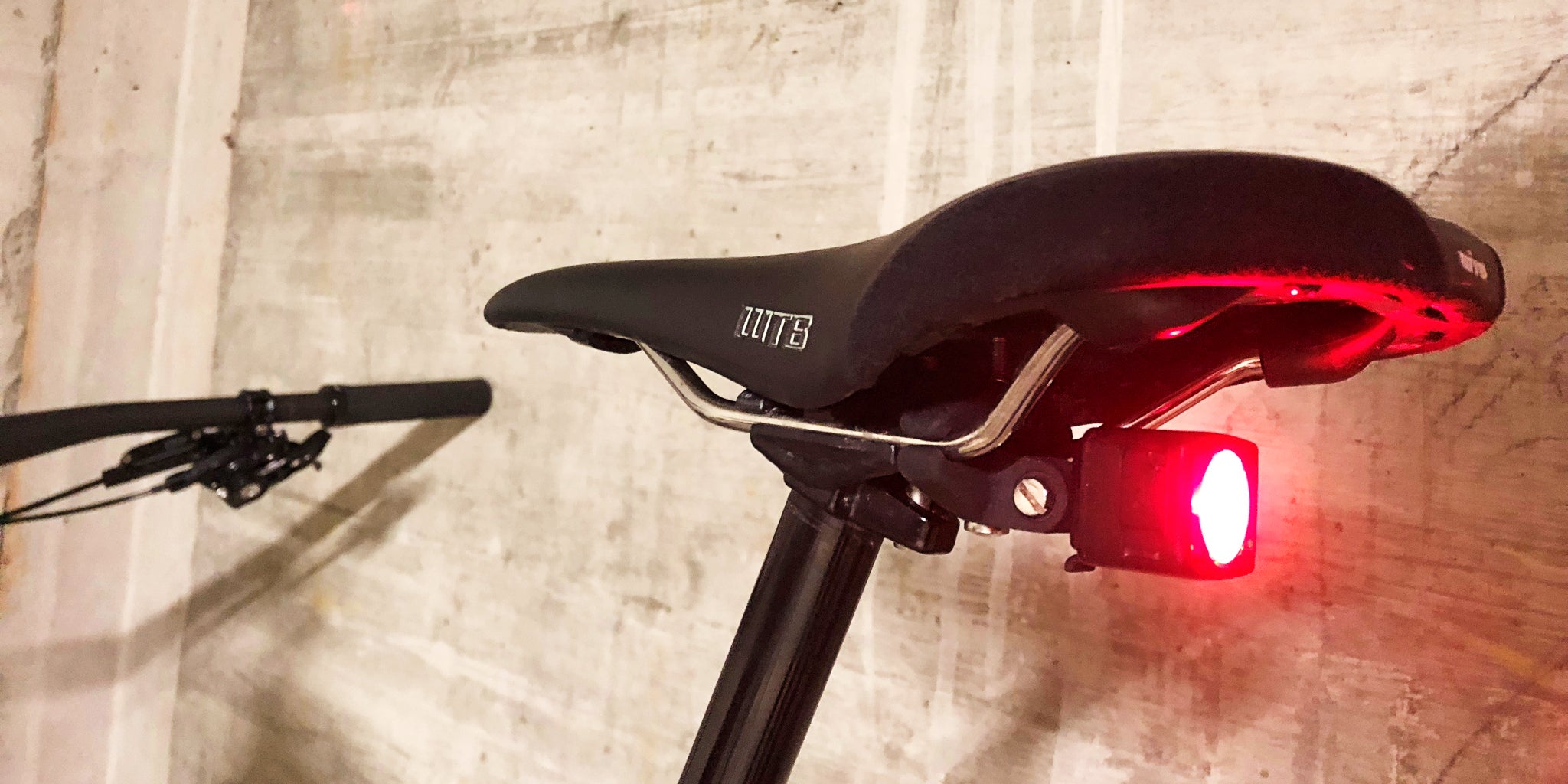 GoPro saddle mount with a Bontrager Ion rear light.