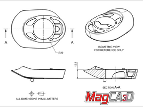 MagCAD Black Inc Aero Barstem Specialized Tarmac SL7 Top Bearing Cover