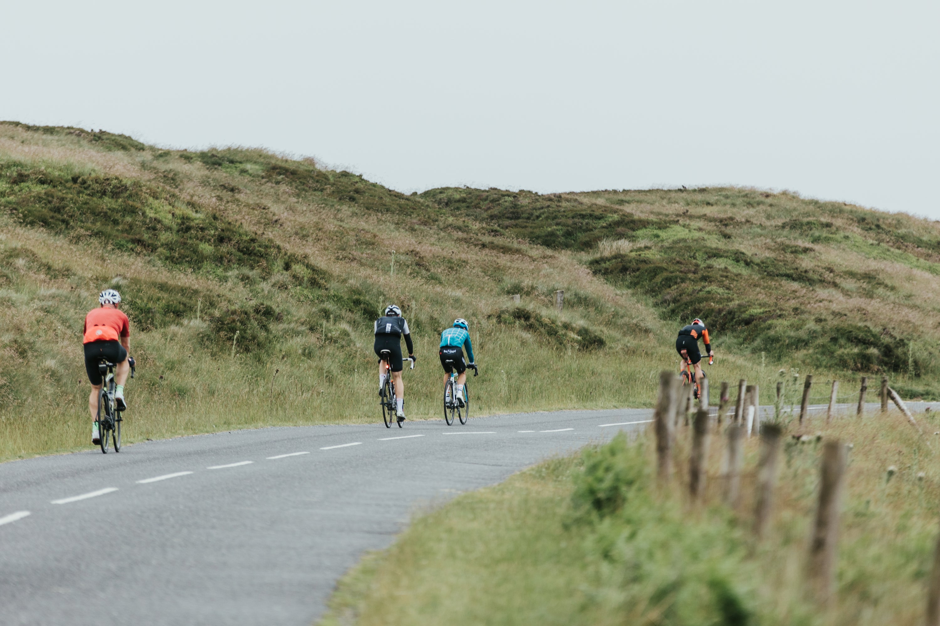 Hill climbing in the Peak District.