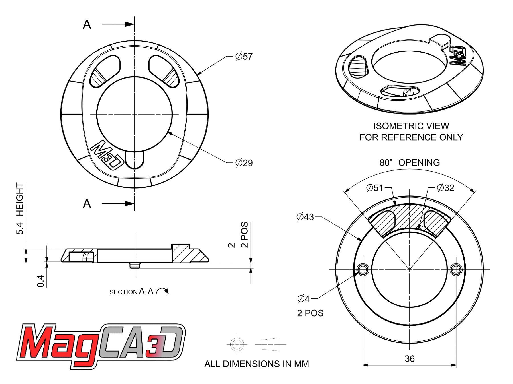 MagCAD Enve IN-Route Pearson Forge / Shift Top Bearing Cover