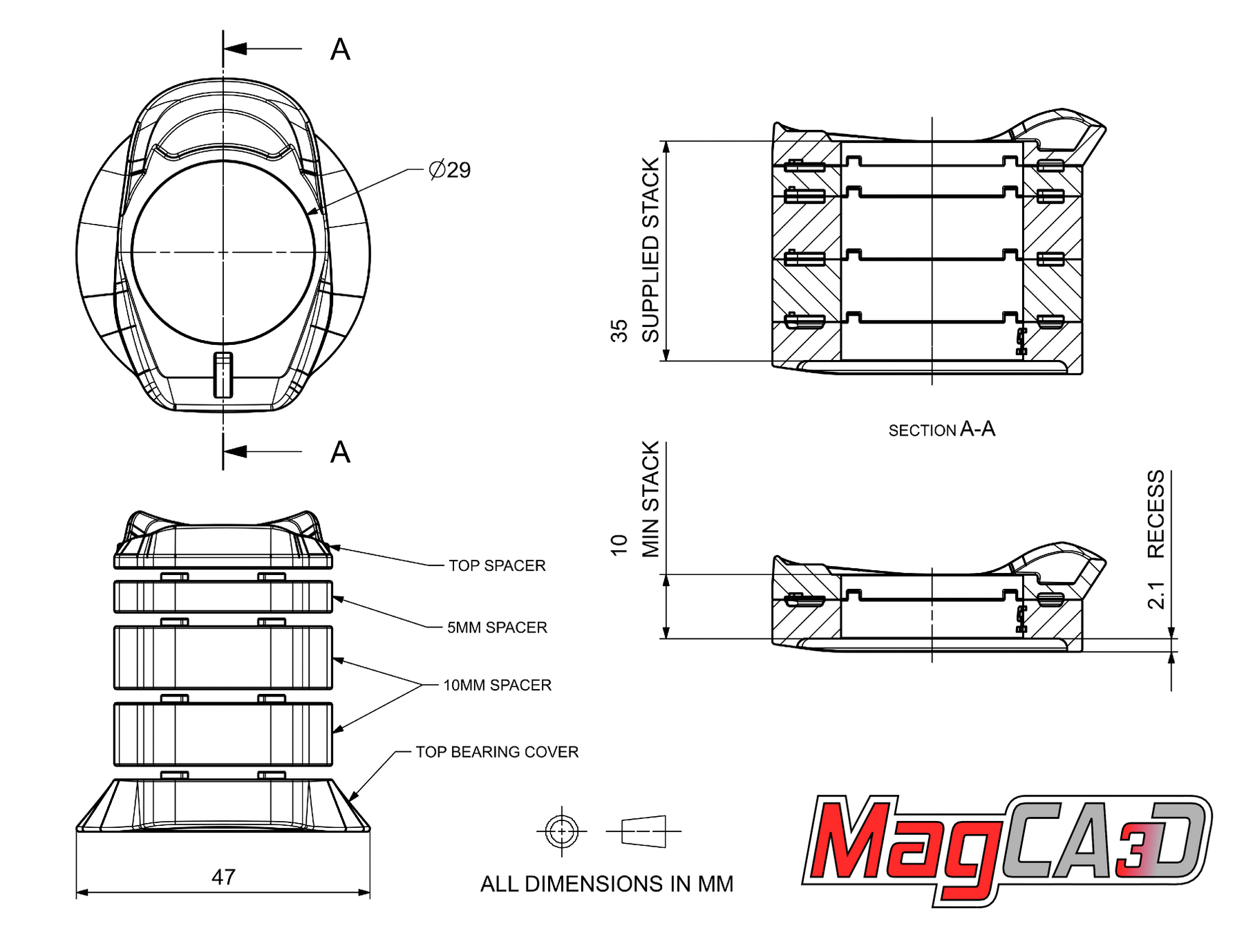 MagCAD Roval Alpinist II Specialized Tarmac SL6 / Crux Headset Kit