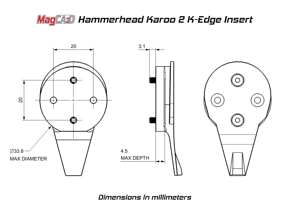 MagCAD Hammerhead Karoo 2 K-Edge Insert